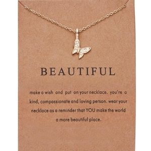 Nwt Beautiful Butterfly Necklace